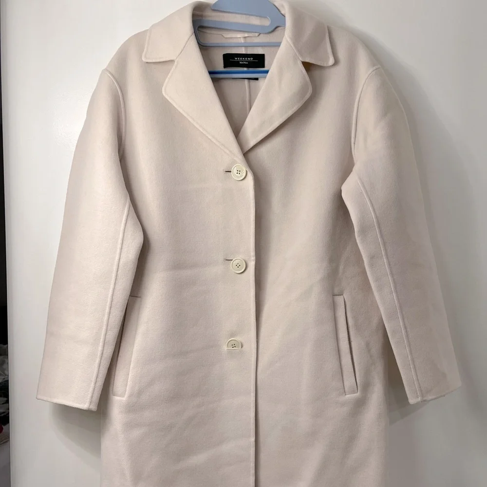 Weekend Max Mara Wool Cream Coat - Picture 1 of 14